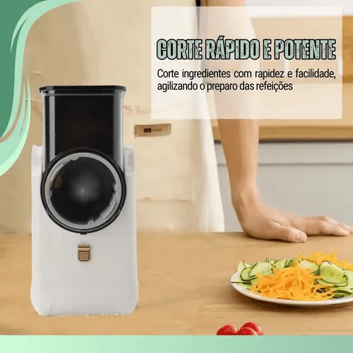 Cortador Elétrico Automático De Vegetais Ralador 3 Lâminas